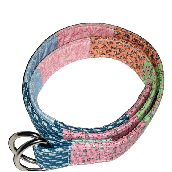 Vineyard Vines Patchwork D Ring Nautical Belt Size M - Picture 3 of 7